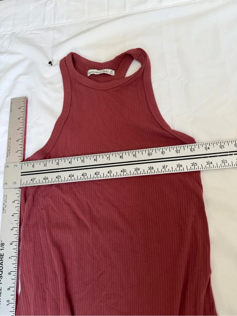 Abercrombie & Fitch Ribbed Tank Maxi Dress in Dusty Rose